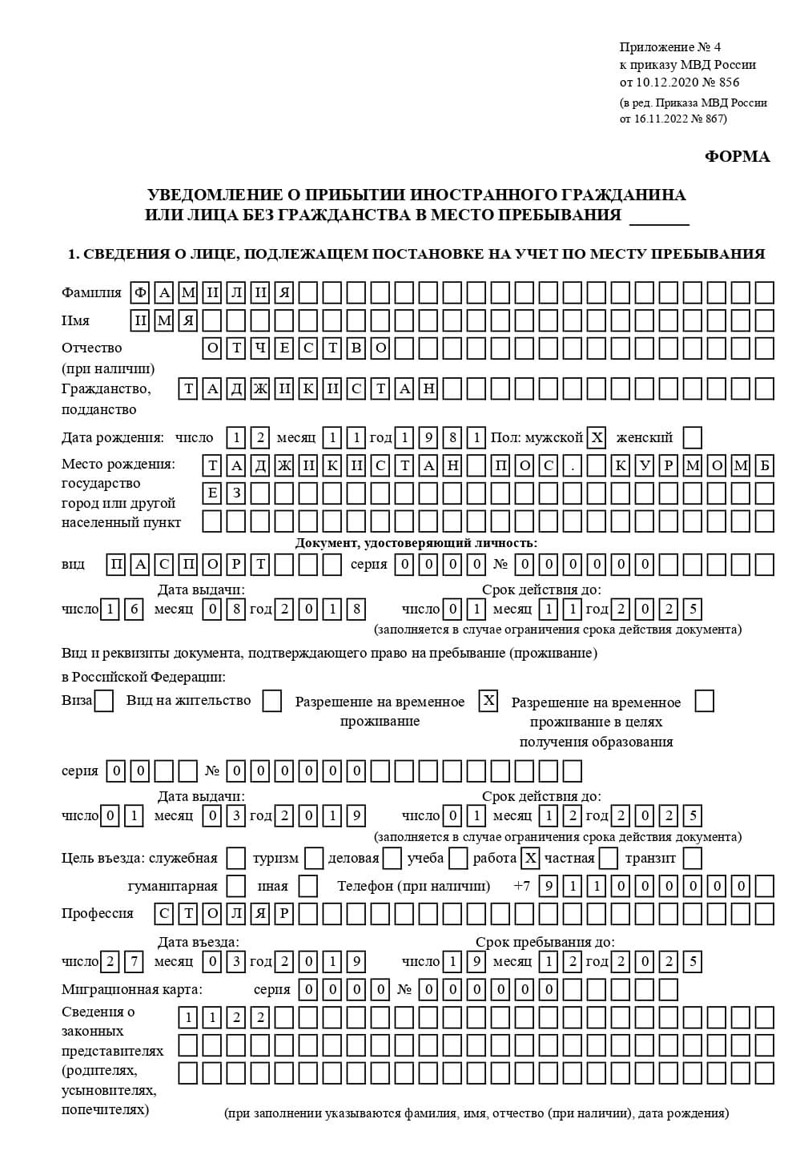 временная регистрация в Мамадыше